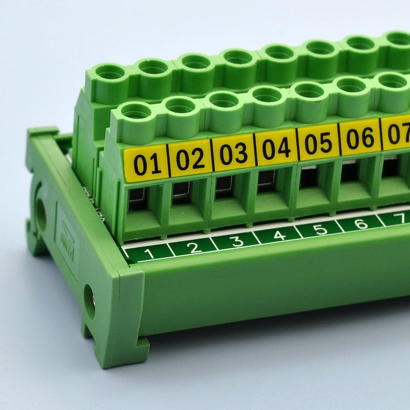 Electronics-Salon DIN Rail Mount 20 Position 30A / 300V Screw Terminal Block Distribution Module. - Image 4
